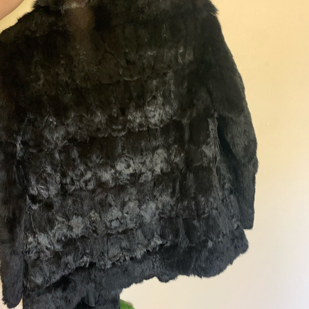 Real Rabbit Fur Vintage Coat